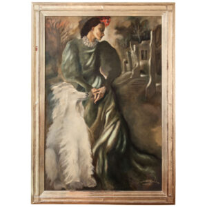 Large Art Deco Painting by Mariette Lydis