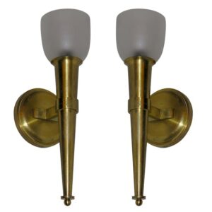 French Art Deco Wall Sconces by Jean Perzel