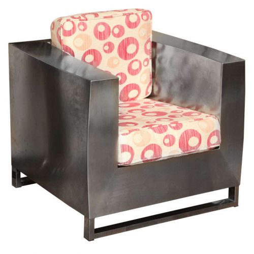 Jonathan Singleton Stainless Steel Cube Lounge Chair