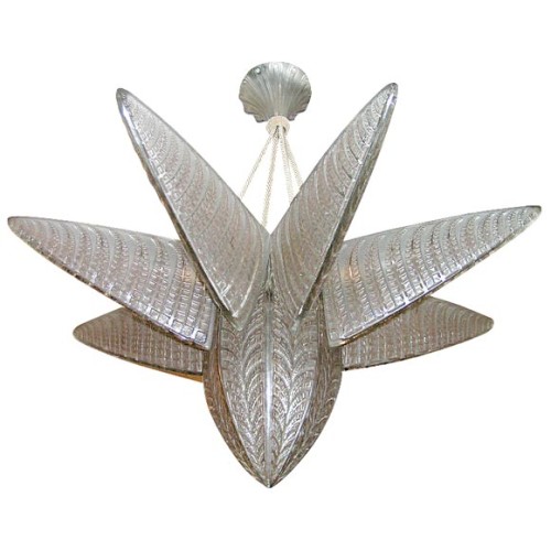 Rene Lalique chandelier Fougeres