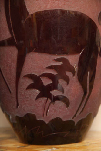 Art Deco Daum Nancy Large Decorative Vase