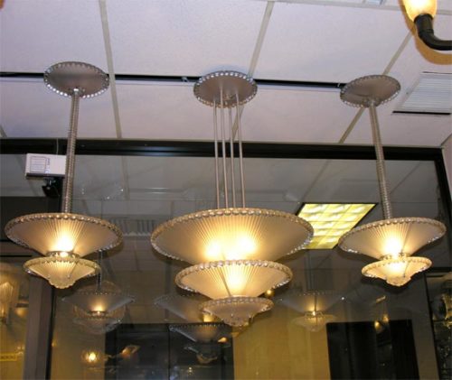 French Art Deco Chandelier by R. Lalique