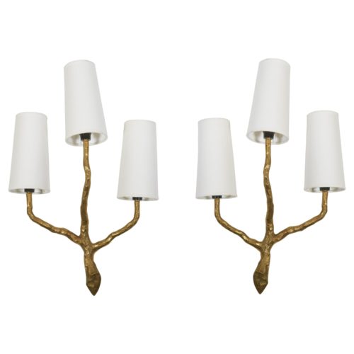 French Art Decorative wall sconces by Maison Arlus