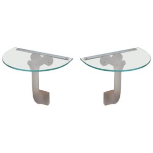 Lalique Glass Consoles or Side Tables or Night Tables