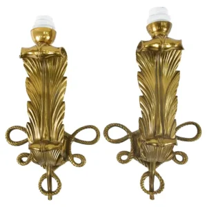 Jules Leleu Wall-Sconces “Palmes”