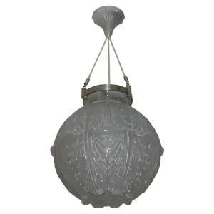 French Chandelier “Grosse Boule Champs Elysees” by René Lalique