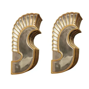 One Cast Bronze Art Deco Wall Sconce