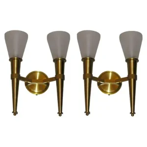French, 1950s Wall-Sconces by Perzel