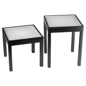 Lalique, Two Aster Side Tables