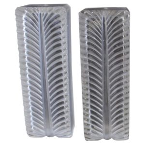 French Art Deco Wall-Sconces "Palmes" by Rene Lalique